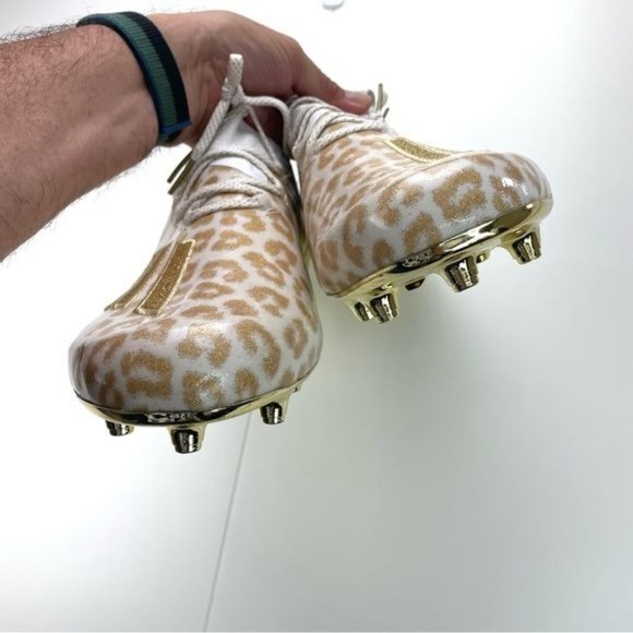 ADIDAS ADIZERO X ANNIVERSARY Men's Football Cleats SZ 18 Cheetah GOLD METALLIC - Picture 8 of 16